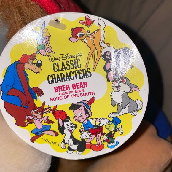 Disney Sears Song Of The South Brer Bear With Bat Plush Vintage Tags 1986 - Picture 7 of 8